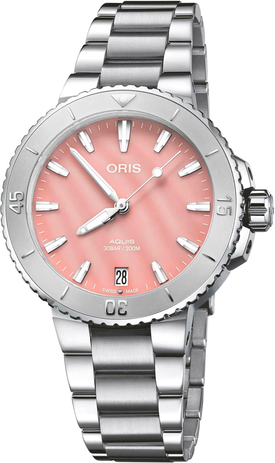 ORIS  Женские швейцарские часы, автоматический механизм, сталь, 36,5 мм
